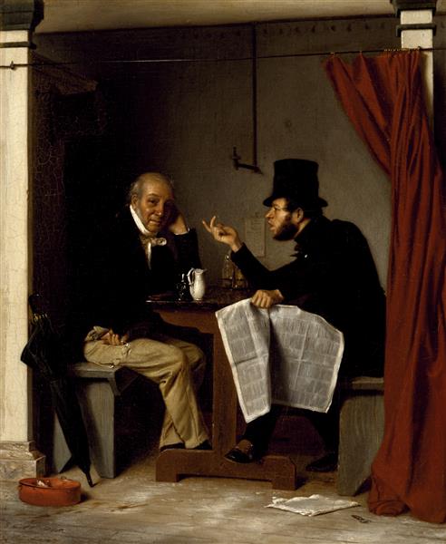 Politics in an Oyster House, 1848 - Richard Caton Woodville Sr.