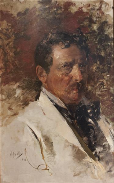 Portrait of the painter Antonino Leto, 1899 - Винченцо Иролли