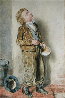 Blowing bubbles - William Henry Hunt