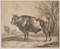 Breeding bull (after Joh.Adam Klein) - Heinrich Papin