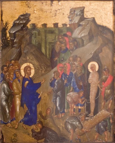 The Raising of Lazarus, c.1400 - Orthodox Icons