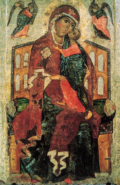 Theotokos of Tolga I (Big Theotokos), c.1275 - c.1300 - Orthodox Icons