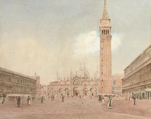 St. Mark's square, 1834 - Рудольф фон Альт
