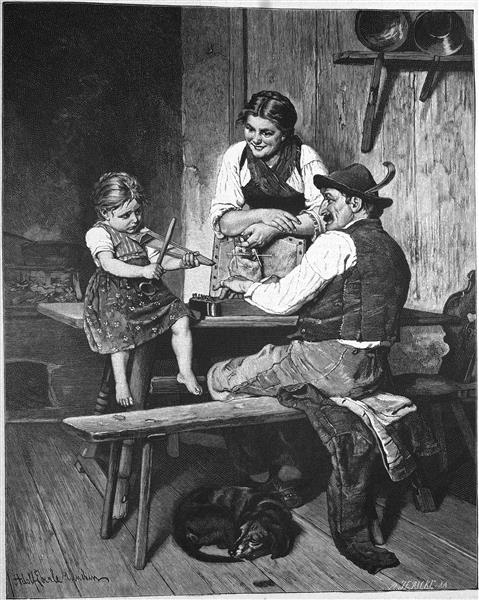 With the music, c.1885 - Adolf Eberle