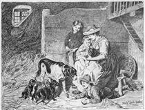 In the dog stable - Adolf Eberle