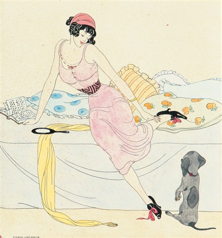 Lady with Dog, c.1916 - 1918 - Герда Вегенер