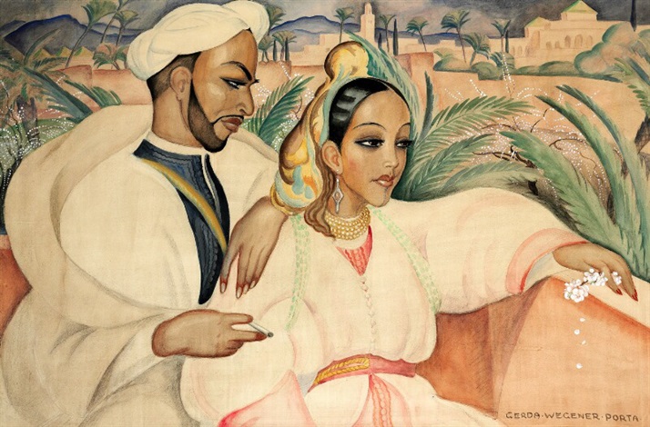 Moroccan Newlyweds (Aicha and Djialli), 1931 - 1934 - Gerda Wegener