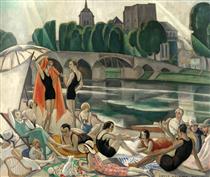 On the Banks of the Loire (the Artists’ Colony at Beaugency) - Gerda Wegener