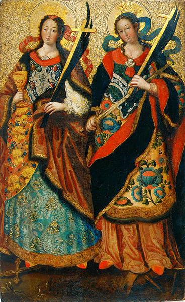 St. Barbara and St. Catherine, c.1740 - Orthodox Icons