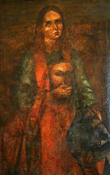 Saint Stephen covers Christ's lips with his hand, c.1700 - c.1800 - Orthodox Icons
