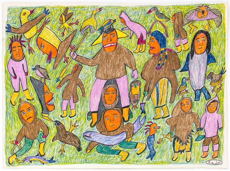 Untitled (People Totem) - Ruth Annaqtuusi Tulurialik