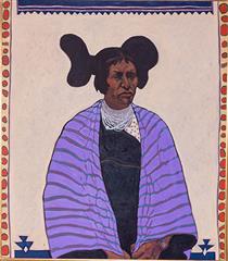Hopi with Manta - T. C. Cannon
