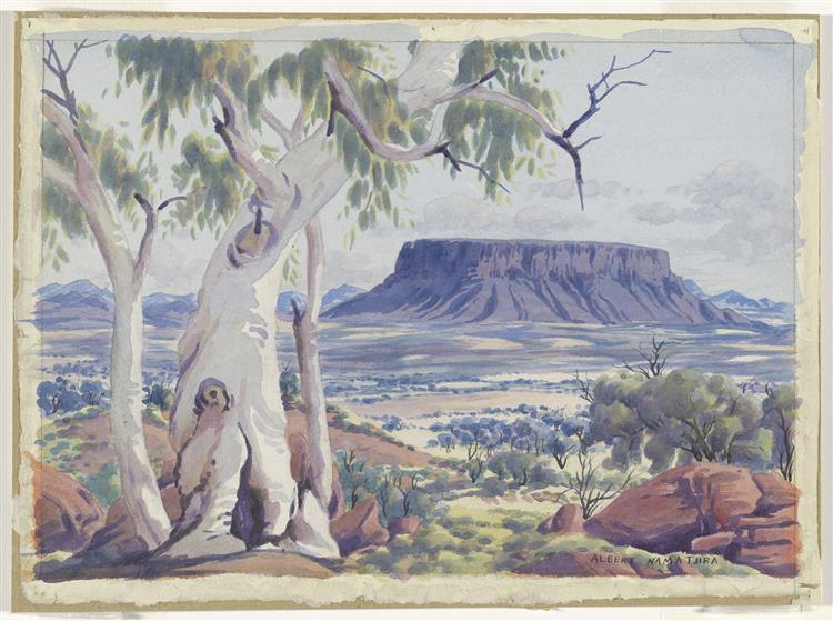 Mount Connor near Musgrave Ranges, c.1956 - Альберт Наматжира