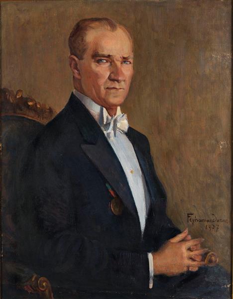Portrait of Atatürk, 1937 - Feyhaman Duran