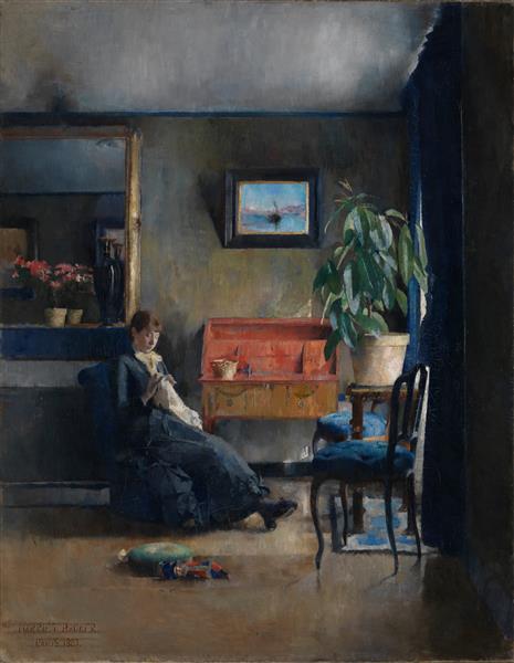 Blue Interior, 1883 - Harriet Backer