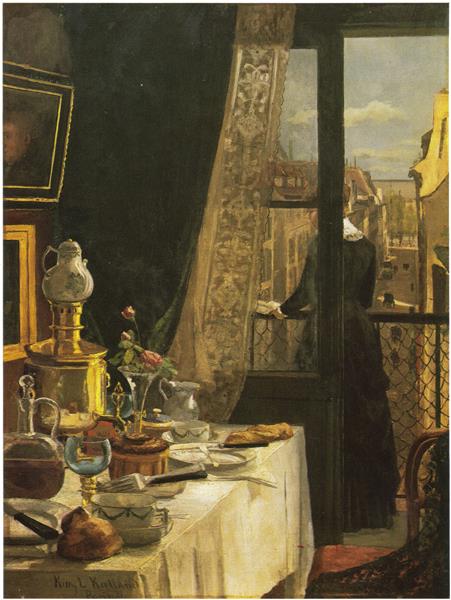 Parisinteriør, 1881 - Китти Хьелланн