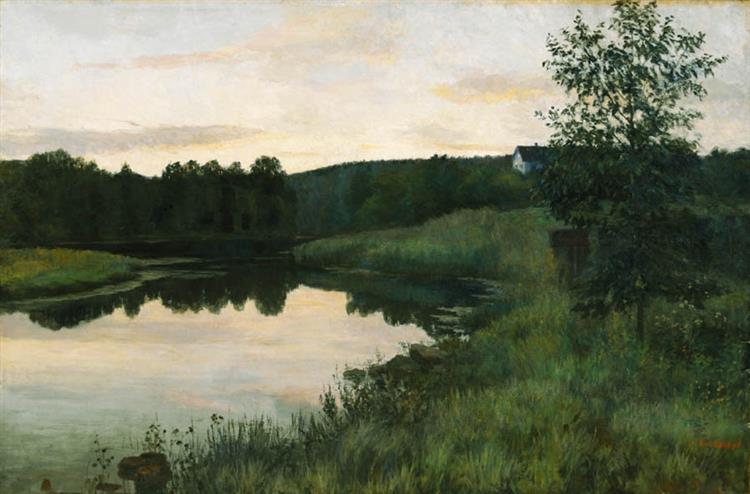 Sommernatt I Sandviken, 1891 - Kitty Kielland