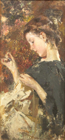 Jeune Fille Au Travail, 1912 - Винченцо Иролли