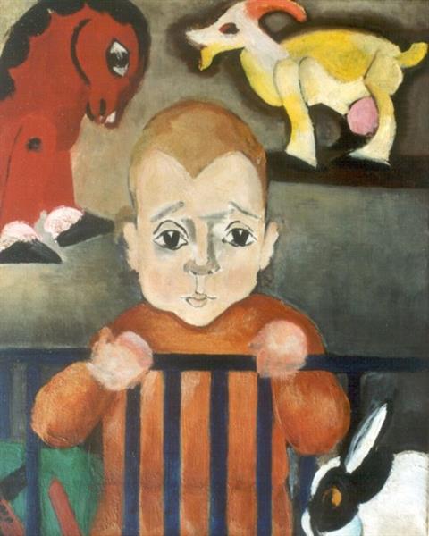 Child with Toy Animals, c.1930 - Else Berg