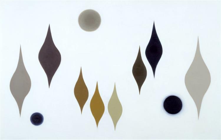 Eight Forms and Three Circles, 1959 - Paule Vézelay