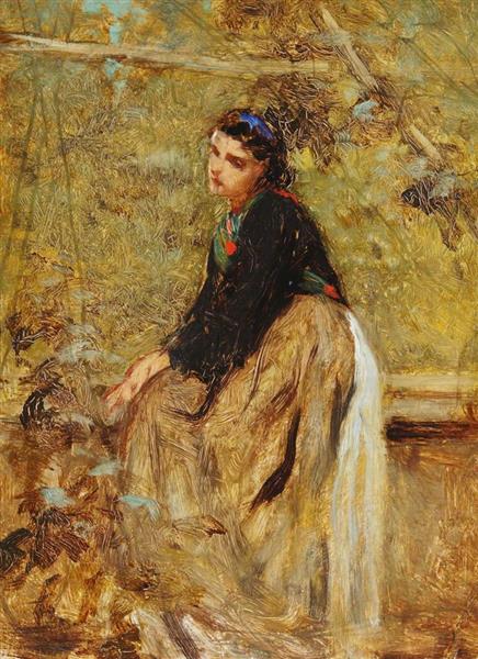 Seated Girl, c.1880 - George Elgar Hicks