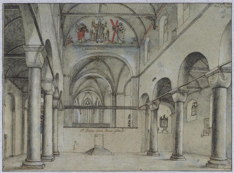 Interior of the Pieterskerk at Utrecht, 1636 - Pieter Jansz. Saenredam