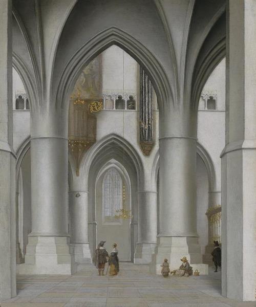 Interior of the St. Bavokerk at Haarlem, 1635 - Pieter Saenredam
