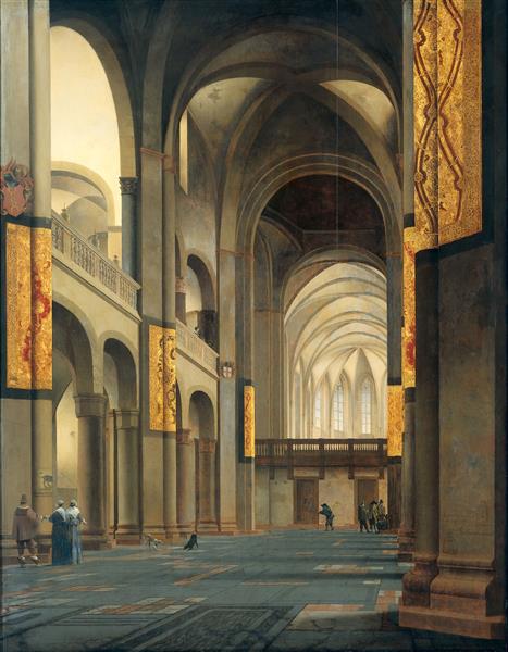 The Nave and Choir of the Mariakerk in Utrecht, Seen from the West, 1641 - Питер Янс Санредам