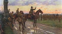 The Last General Absolution of the Munster Fusiliers at Rue du Bois (27 November 1916) - Fortunino Matania
