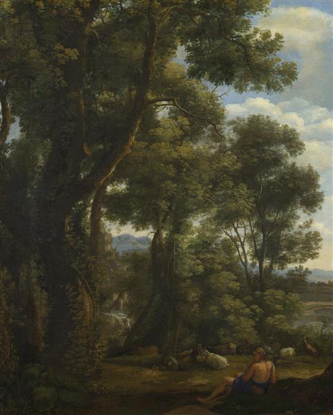 Landscape with Goatherd, 1636 - 克勞德．熱萊