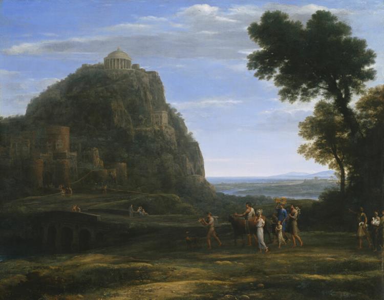 View of Delphi with a Procession - Claude Lorrain