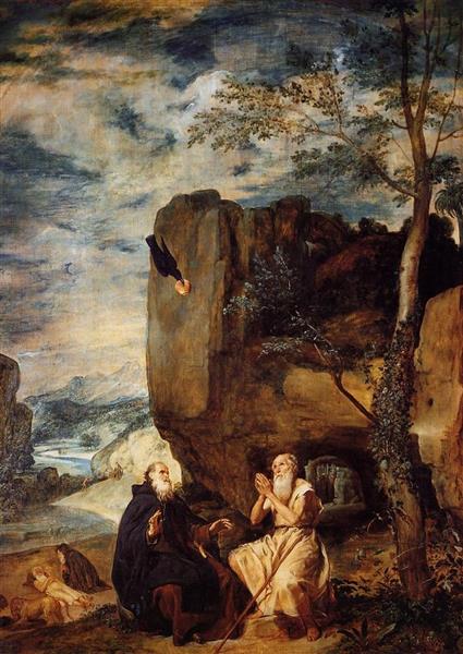 St. Anthony the Abbot and St. Paul the First Hermit, c.1635 - Diego Velazquez