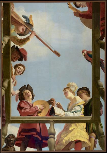 Musical Group on a Balcony, 1622 - Герріт ван Гонтгорст