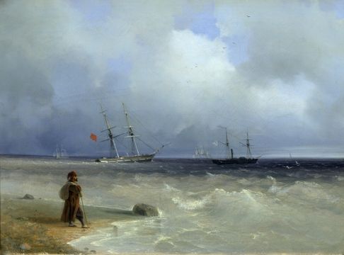 Sea coast, 1840 - 伊凡·艾瓦佐夫斯基