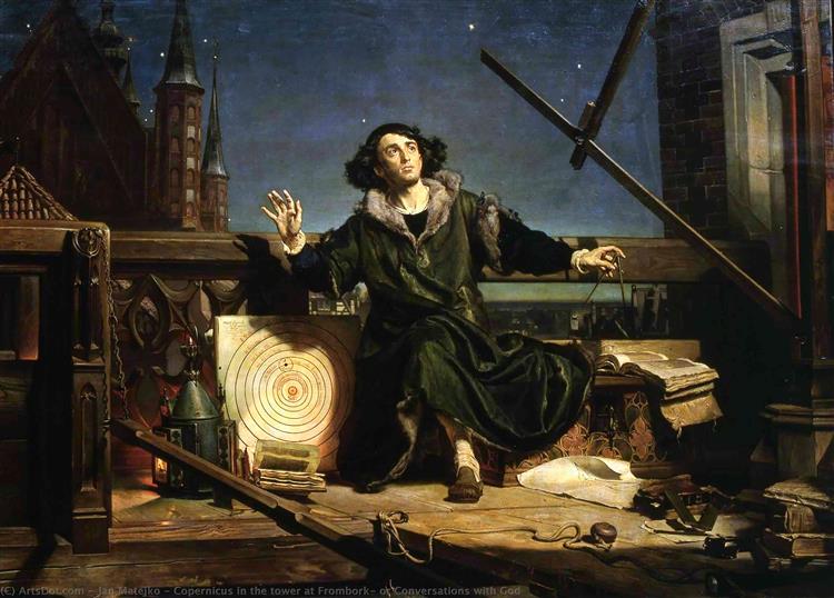 Copernicus in the tower at Frombork, 1872 - 1873 - 扬·马泰伊科