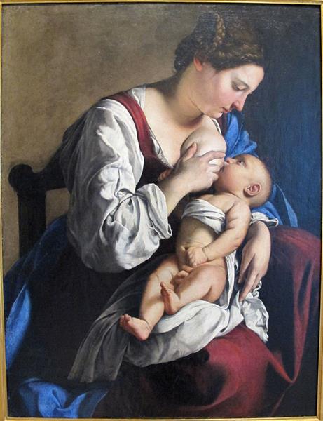 Madonna and Child, 1609 - Орацио Джентилески
