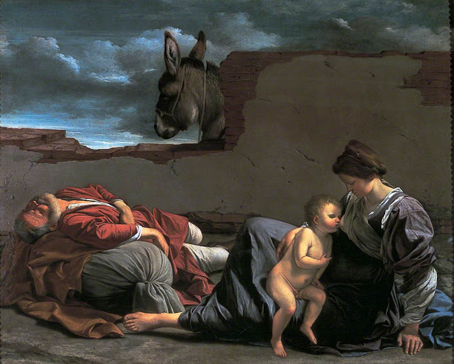 Rest on the Flight to Egypt, c.1620 - 奥拉齐奥·真蒂莱斯基