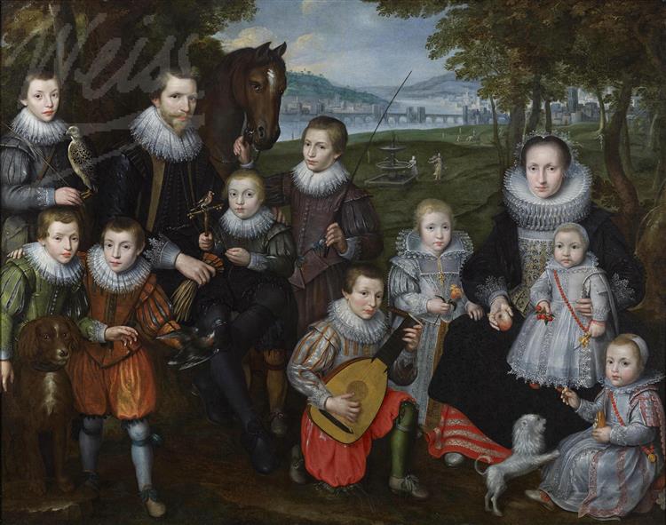 An unknown Flemish Family, c.1625 - Отто ван Веен