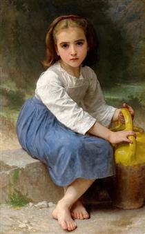 Young Girl with a Jug - 布格羅