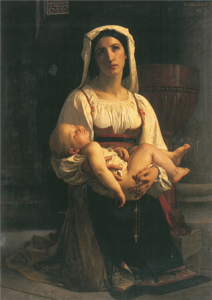 Prayer to The Virgin, 1866 - William-Adolphe Bouguereau