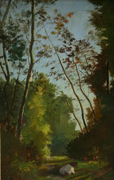 Cow Amongst the Trees (study), c.1887 - James Taylor Harwood
