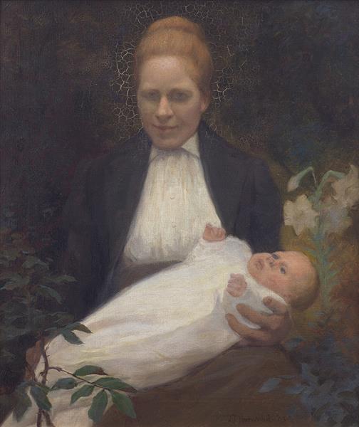 Portrait of Flora Harwood Gibb: the artist's sister, 1903 - James Taylor Harwood
