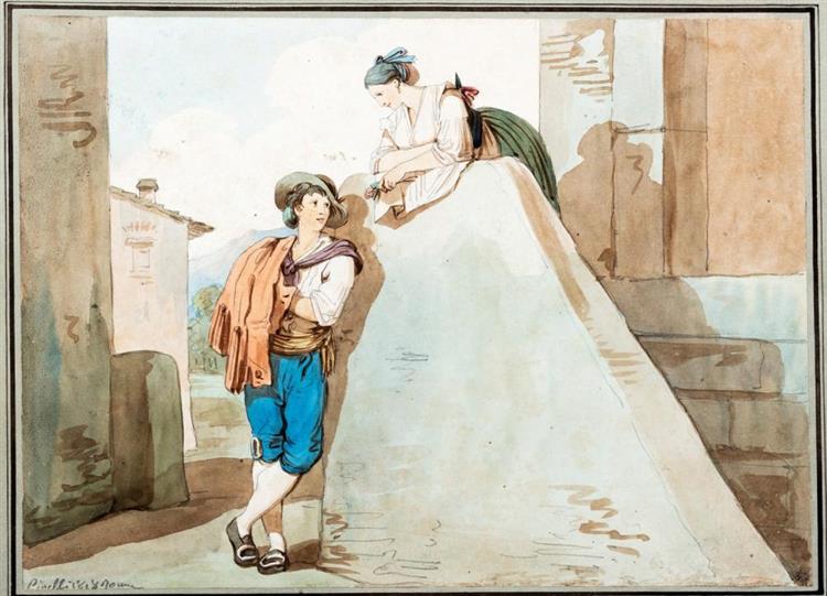 Courtship, 1818 - Bartolomeo Pinelli