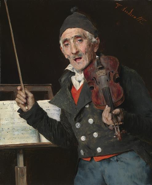 The Violin Teacher, c.1875 - 1890 - Federico Andreotti