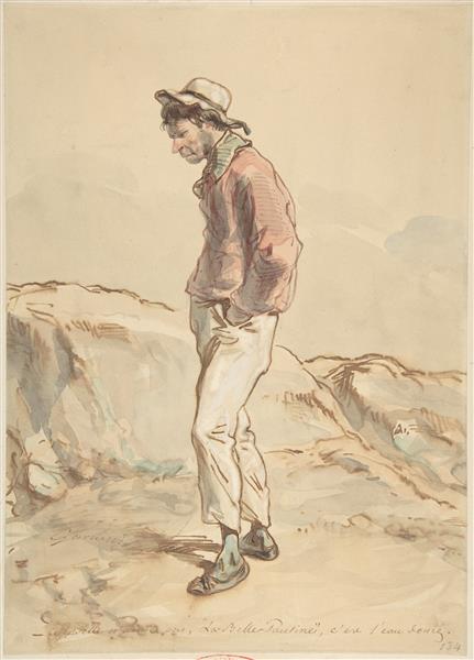 A Sailor Standing on the Shore, 1859 - 1860 - Поль Гаварни