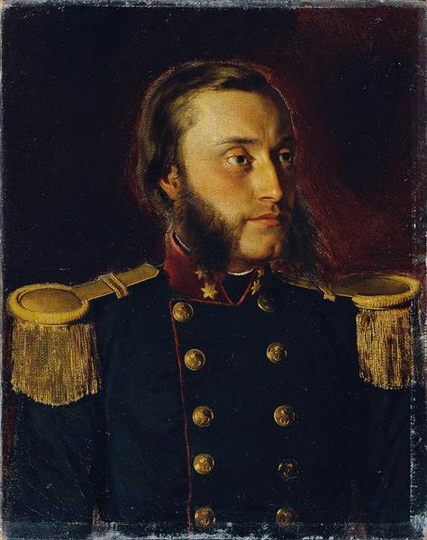 The shipbuilding engineer Josef von Romako as first lieutenant, c.1849 - c.1854 - Антон Ромако