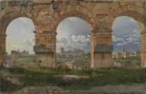 A View through Three Arches of the Third Storey of the Colosseum - Christoffer Wilhelm Eckersberg