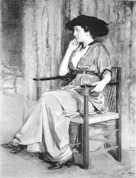 Portrait Stefanie Adams, wife of the painter, 1912 - John Quincy Adams