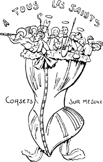 Drawing of a corset - Louis Abel-Truchet