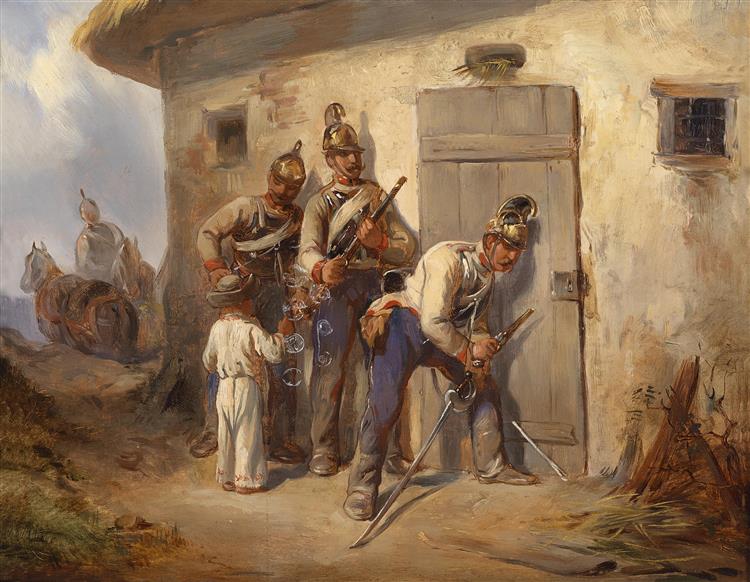 Austrian Dragoons - August von Pettenkofen
